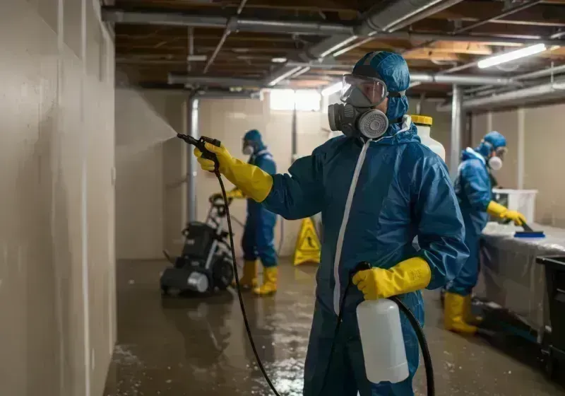 Basement Sanitization and Antimicrobial Treatment process in Uptown, IL